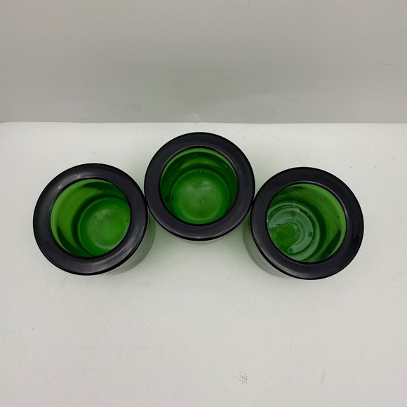 Iittala Marimekko Kivi Green Glass Votive Candle Holders Set Of 3 - Picture 3 of 6